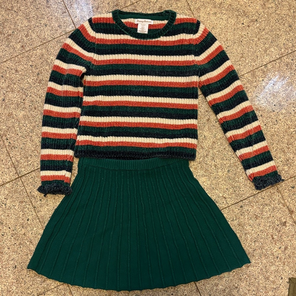 Tommy Bahama Multicolor Striped Sweater and skirt